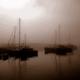 The Mevagissey harbor in the morning mist I.